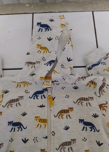 Kapüşonlu Fermuarlı Gri Erkek Sweatshirt - Görsel 2