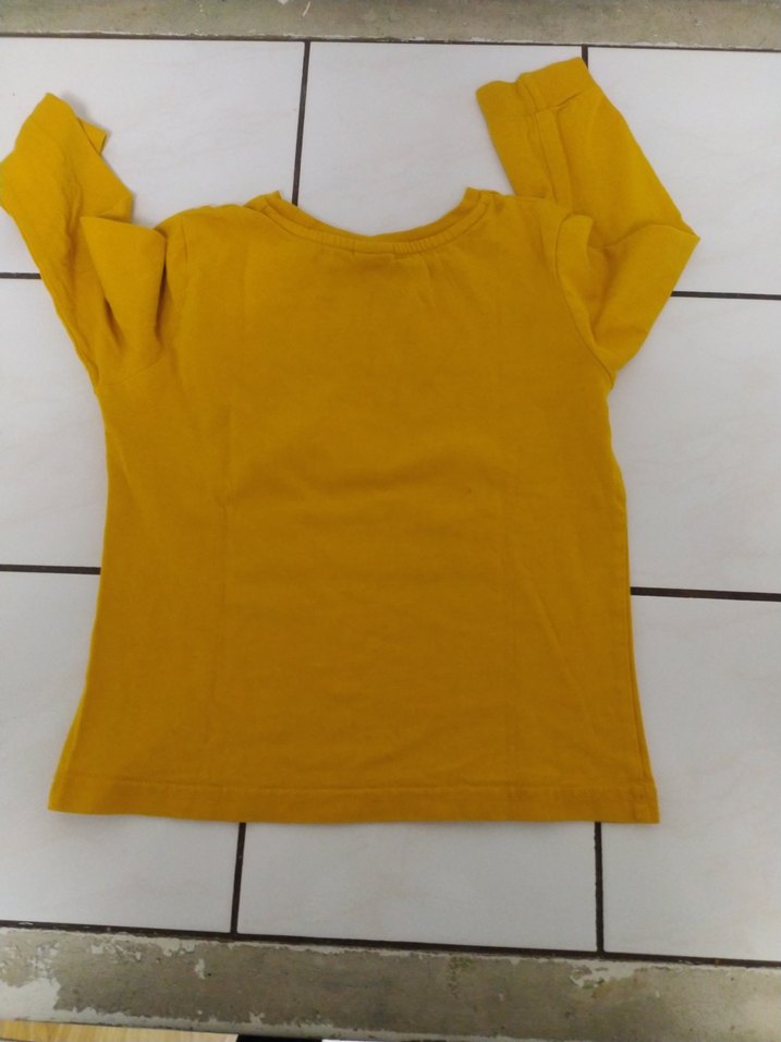 Sarı Erkek Çocuk Uzun Kollu Baskılı Tişört - Görsel 2