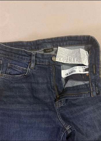 Massimo Dutti Kadin Lacivert Bol Kesim Denim Pantolon