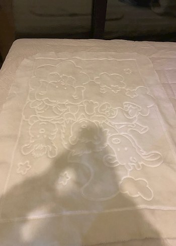 Beyaz Çocuk Battaniyesi, Yumuşak Dokulu - Görsel 2