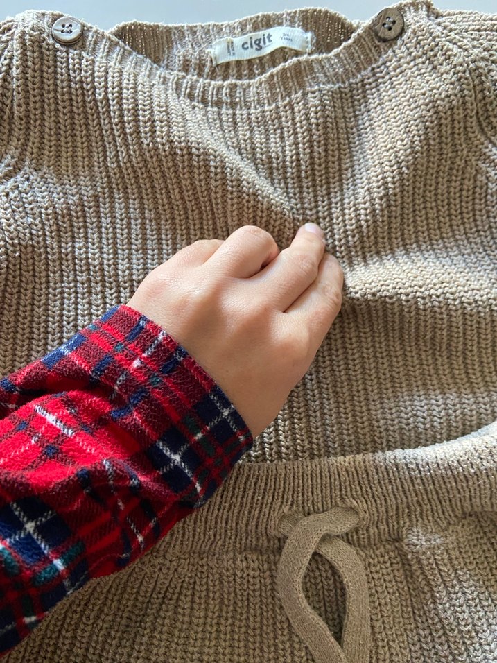 Cigit Kahverengi Triko Takım - Görsel 2