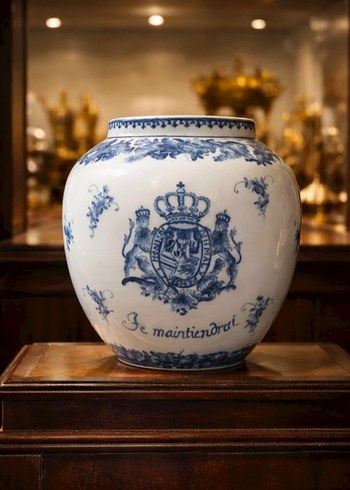 İngiliz markali Kraliyet Arması Porselen Dev Vazo - Görsel 4