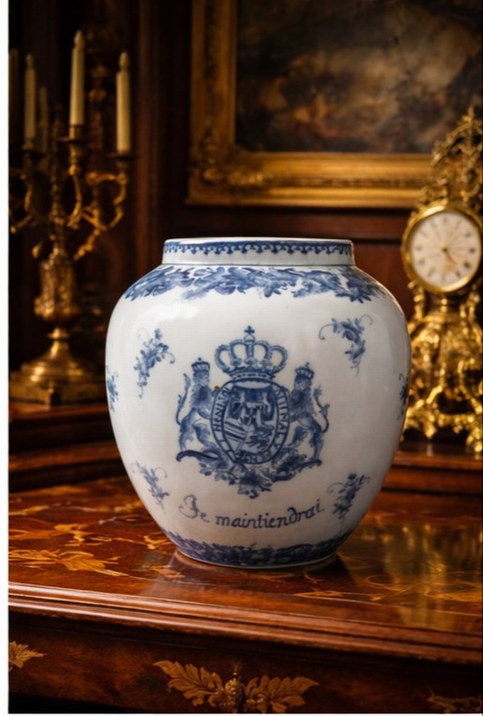 İngiliz markali Kraliyet Arması Porselen Dev Vazo - Görsel 2
