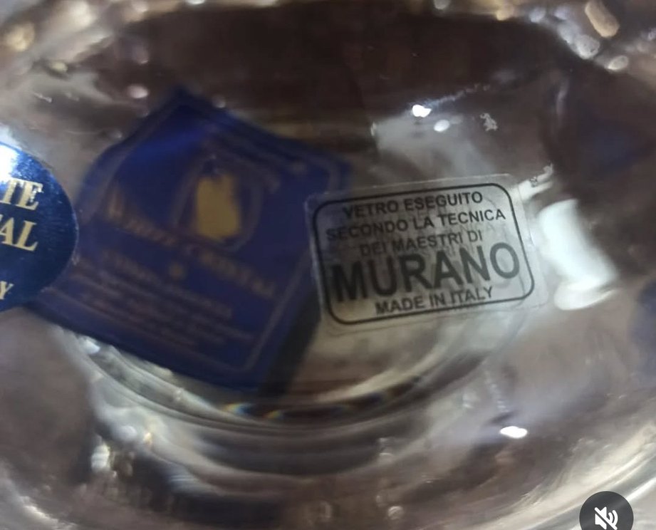 İtalyan Murano Bordo Kapaklı Kristal Sertifikali Vazo - Görsel 4