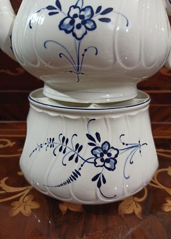 Willeriy & Boch  Lüksemburg Beyaz Çiçek Desenli Porselen Set - Görsel 7