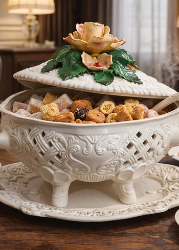 Italyan Kapidamonte  handmade, Çiçek Detaylı Tencere-Vazo - Görsel 7