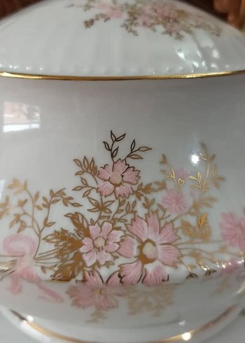 Gurdal Porselen ,Pastel Çiçek Desenli Vorbalik Tencere - Görsel 4