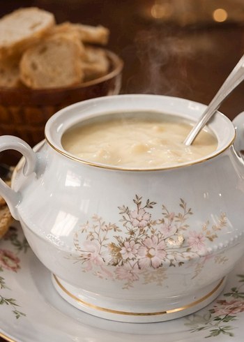 Gurdal Porselen ,Pastel Çiçek Desenli Vorbalik Tencere - Görsel 3