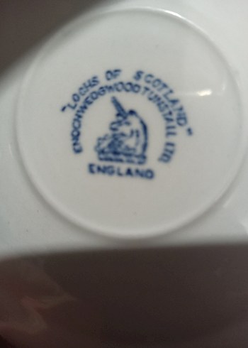 İngilis. Mavi Desenli Porselen Çay Takımı. 16 adet. - Görsel 7