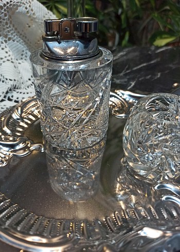 Vintage   Sigara Cakmak  Kristal ,Granit Setleri. - Görsel 4