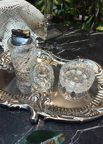 Vintage   Sigara Cakmak  Kristal ,Granit Setleri. - Görsel 2