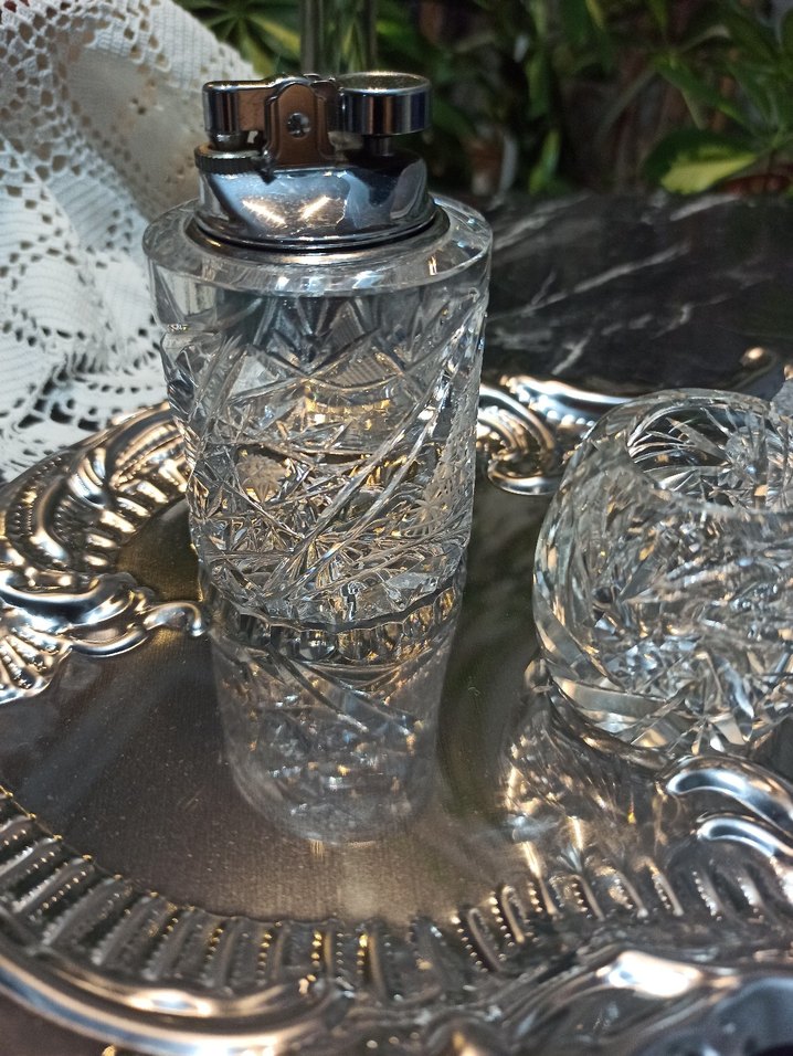 Vintage   Sigara Cakmak  Kristal ,Granit Setleri. - Görsel 4