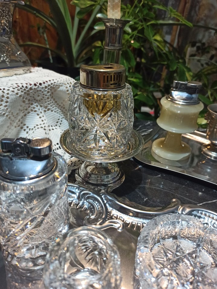 Vintage   Sigara Cakmak  Kristal ,Granit Setleri. - Görsel 3