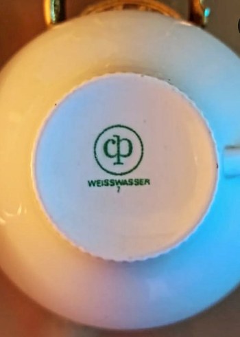 Alman,Vintage,Çiçek Desenli  Porselen Cay Fincani ve 5 adt tabak - Görsel 5