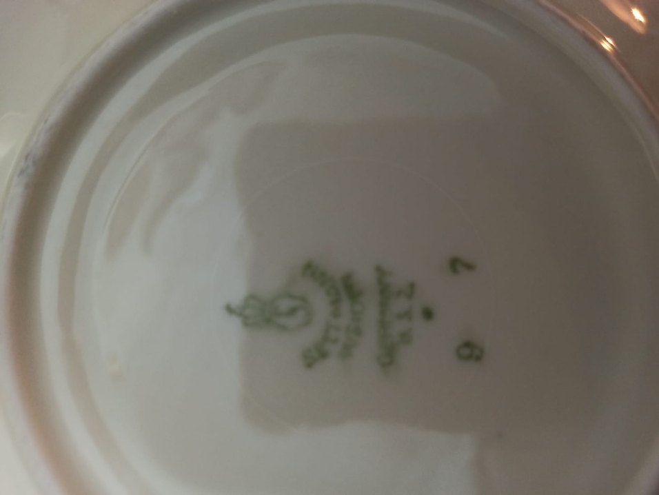 Bavariya,Altın Renkli Dekoratif Cay  Fincani ve Tabak Seti - Görsel 5