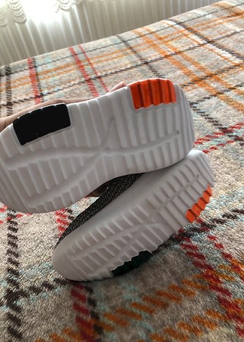 21 Beden gri Renk Gri Erkek Çocuk Spor Ayakkabı Velcro