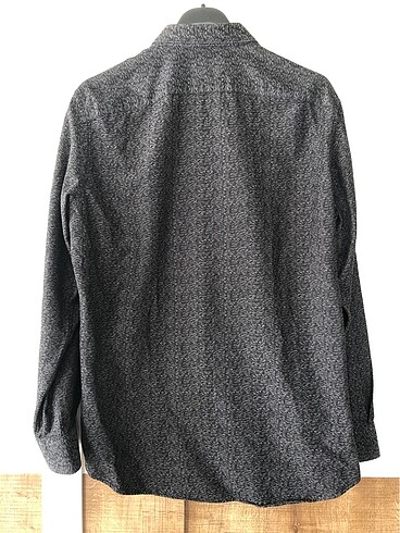 Diğer KİP | Siyah dokulu slim fit erkek gömlek.