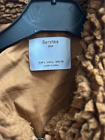 l Beden kahverengi Renk Bershka peluş mont