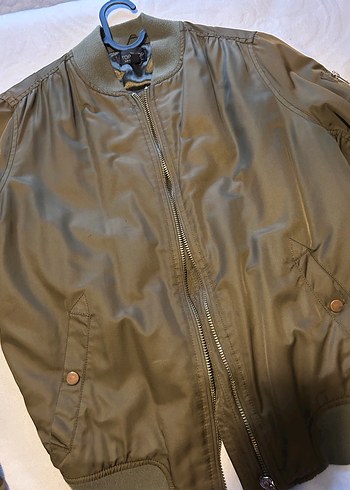 Haki bomber ceket - Görsel 5