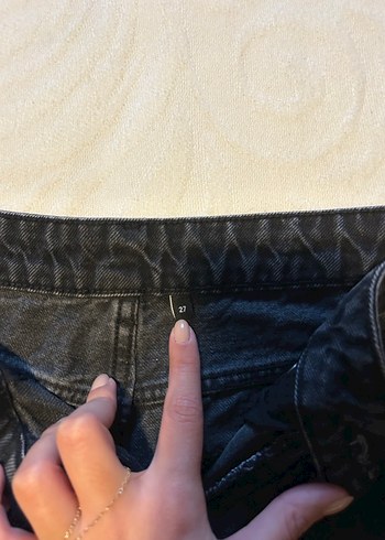 Kadın Siyah Yüksek Bel Boyfriend Jean - Görsel 3