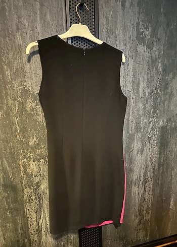 Kırmızı Siyah Drapeli Mini Elbise - Görsel 2