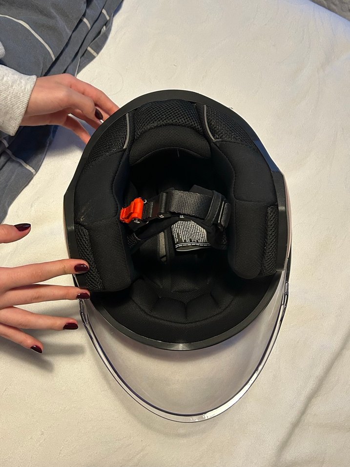 Bej Parlak LS2 Motosiklet Kaskı - Görsel 5