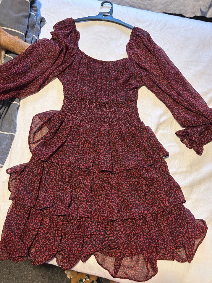 cicek desenli elbise - Görsel 2