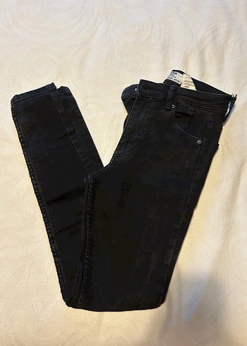 Bershka siyah dar jean - Görsel 2