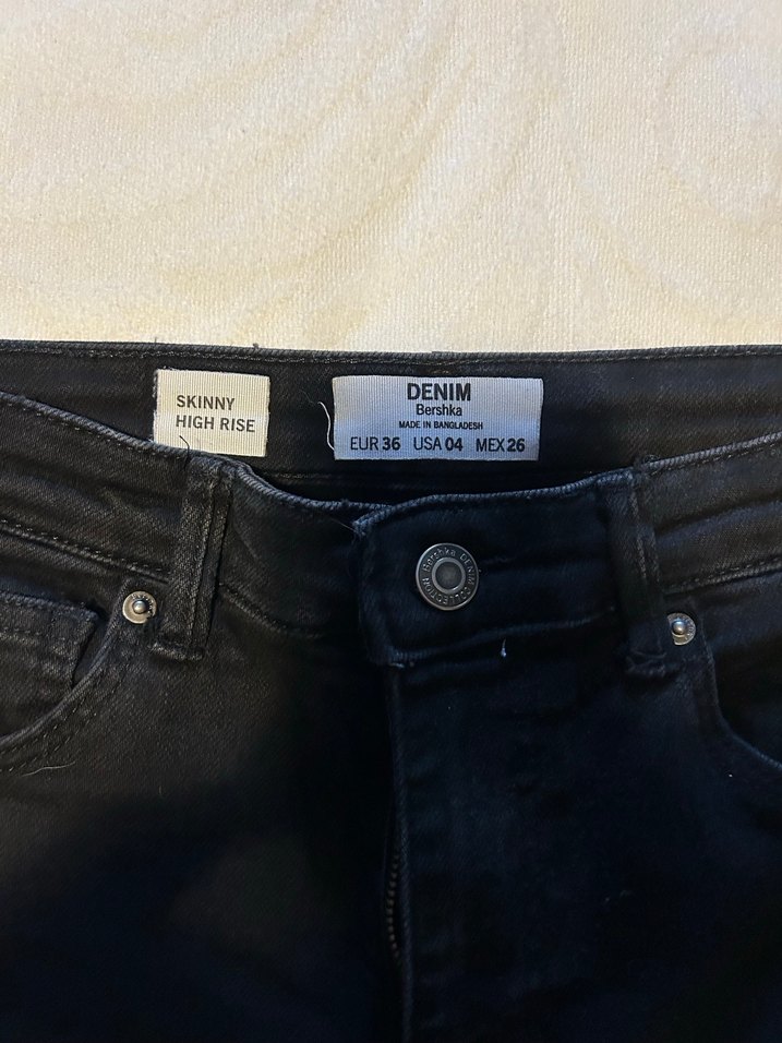 Bershka siyah dar jean - Görsel 3