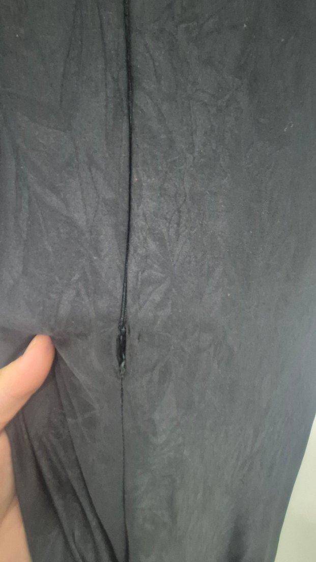 İşlemeli Siyah Straplez Uzun Abiye Elbise - Görsel 5