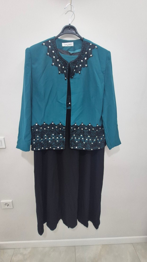 Büyük beden elbise ceket takım - Görsel 2