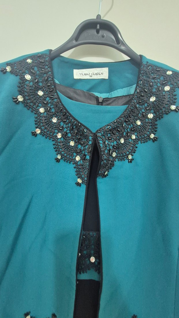 Büyük beden elbise ceket takım - Görsel 3