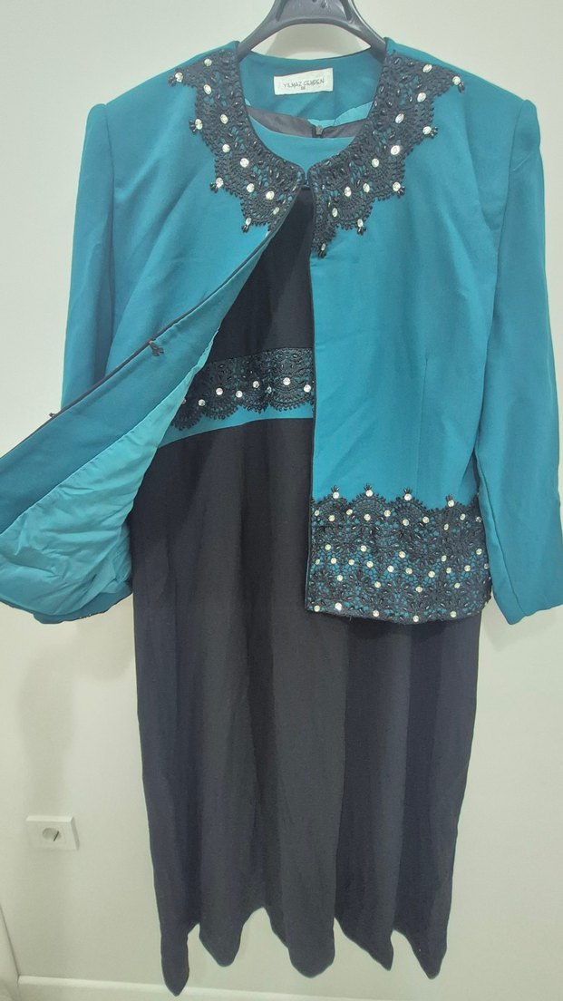 Büyük beden elbise ceket takım - Görsel 4