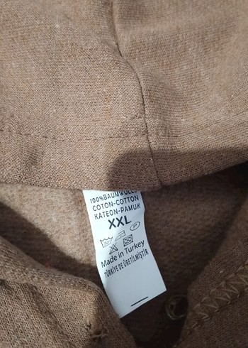 xxl Beden kahverengi Renk Kahverengi Kapüşonlu Kadın Sweatshirt XXI