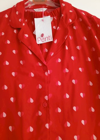s Beden kırmızı Renk Kırmızı Rahat Kadın Pijama Takımı penti ş beden