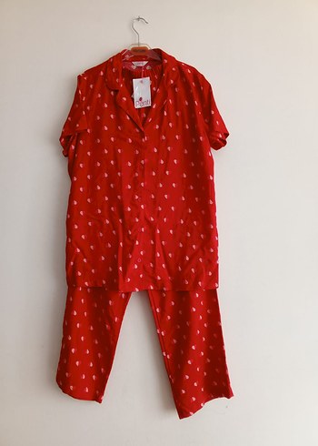 Penti Kırmızı Rahat Kadın Pijama Takımı penti ş beden