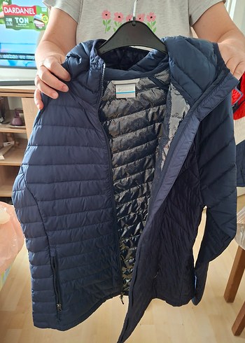 kadin Gri Kapüşonlu Fermuarlı Mont - Görsel 2