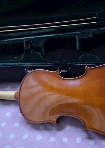 Kahverengi Keman ve Taşıma Kutusu - Görsel 4