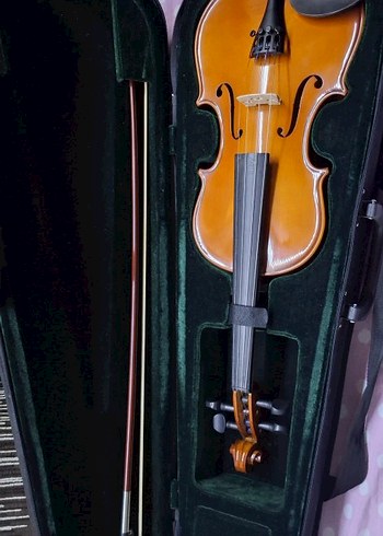 Kahverengi Keman ve Taşıma Kutusu - Görsel 2