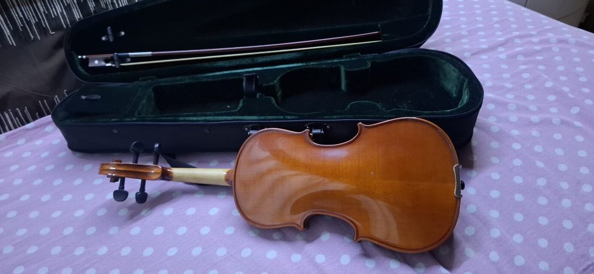 Kahverengi Keman ve Taşıma Kutusu - Görsel 4