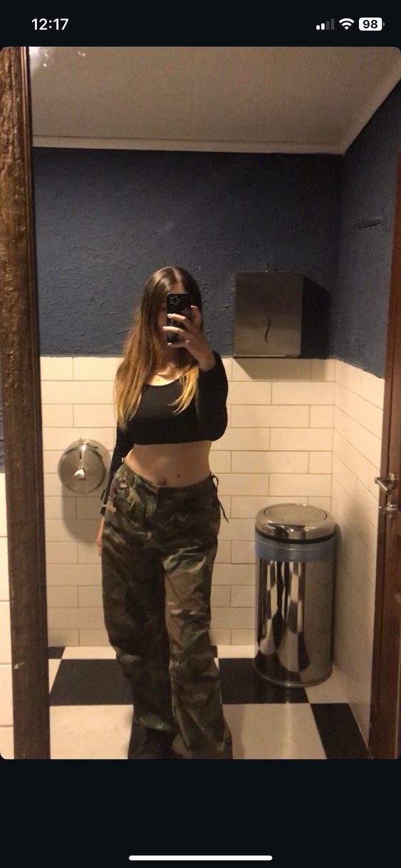 Bershka Kamuflaj Bol Kesim Pantolon - Görsel 2