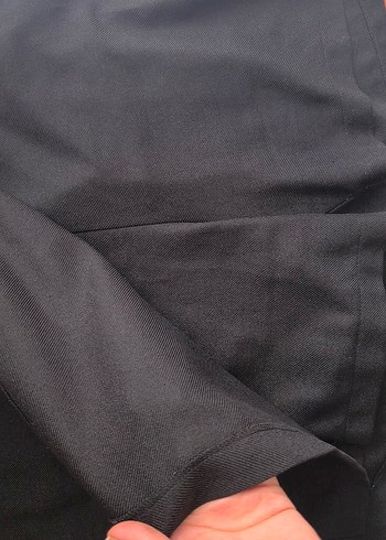 Düğmeli Siyah Şort Etek Eteği - Görsel 2