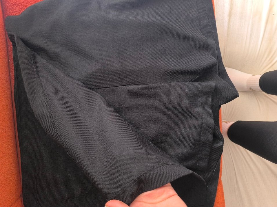 Düğmeli Siyah Şort Etek Eteği - Görsel 2