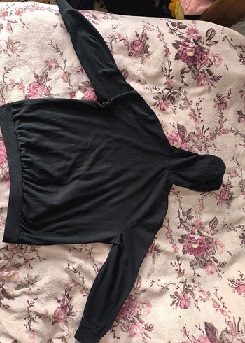 Siyah Kapüşonlu Fermuarlı Polar Ceket - Görsel 6