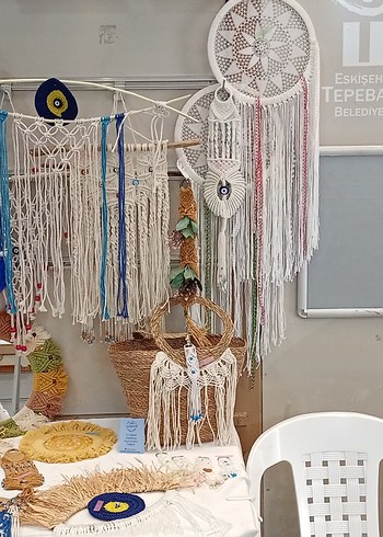 Aksesuar Epoksi Anahtarlık, Tepsi, Rahle, Makrome Düş Kapanı - Görsel 5