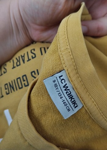 Erkek Çocuk Sarı uzun Kollu  Sweatshirt - Görsel 4