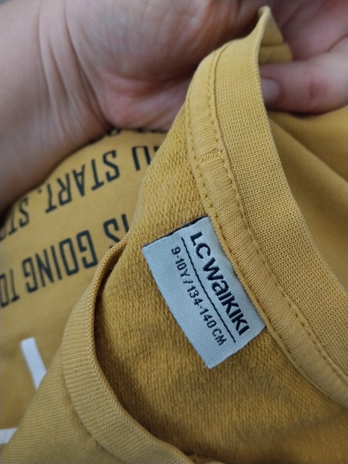 Erkek Çocuk Sarı uzun Kollu  Sweatshirt - Görsel 4