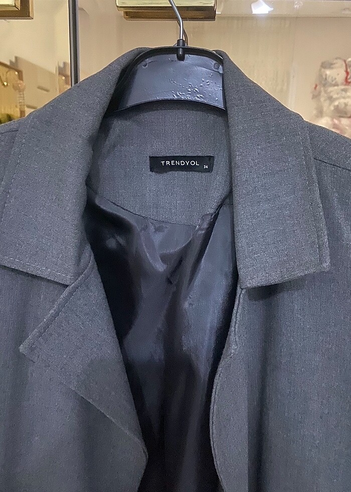 Gri blazer ceket - Görsel 2
