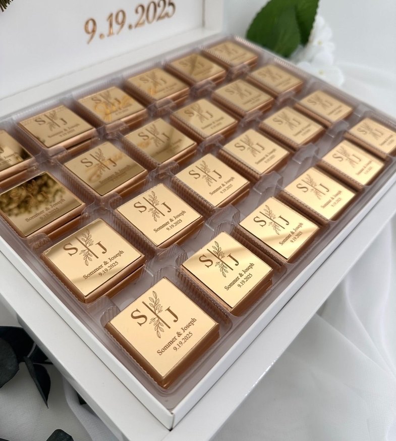 Altın Renkli Parlak Çikolata - Görsel 2