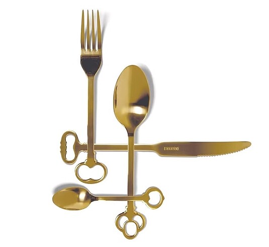 Diğer Seletti gold Çatal Bıçak takımı